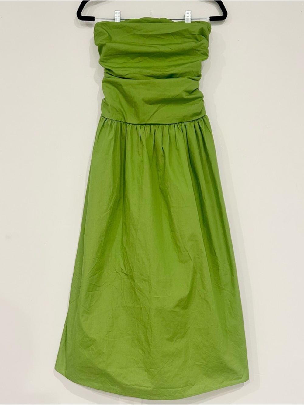 Band Of The Free Women’s Strapless Olive Green Midi Dress Size Small